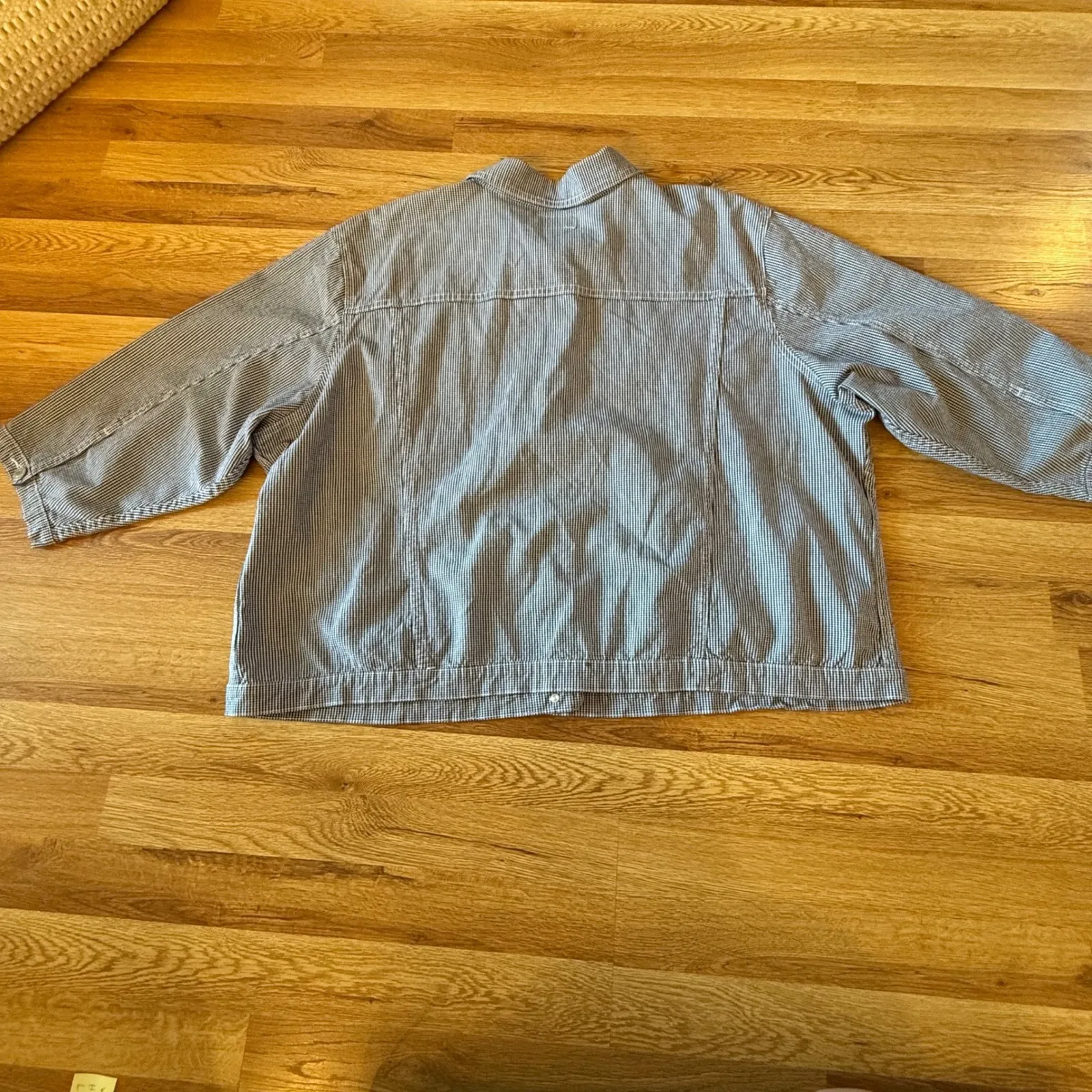 Vintage CST Blues Workwear Set Stripe‎ Chore Jacket & Pants 24/26 Hong Kong Gray - Image 5