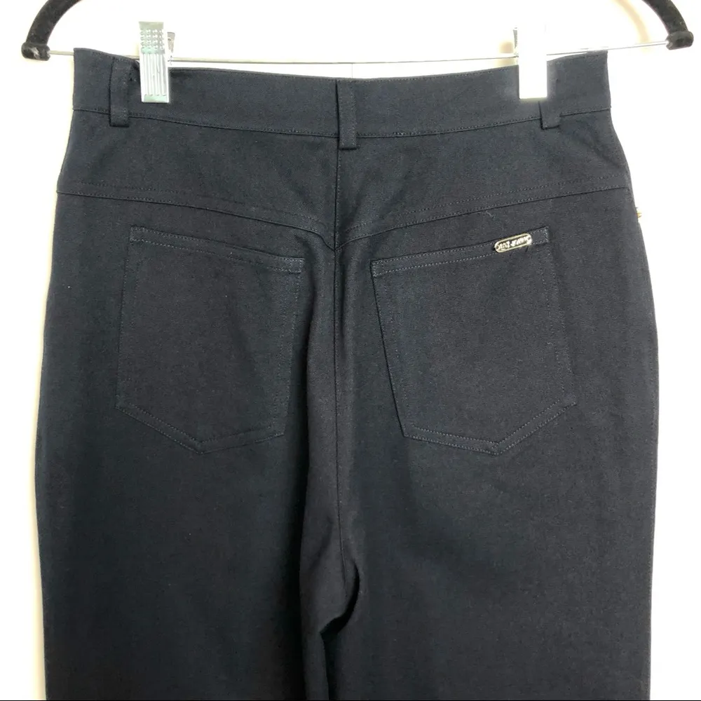 St. John Sport 5 Pocket Straight Leg Pants Dark Navy Blue - Image 4