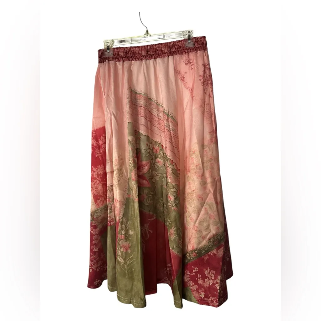 NWT Floral Boho Patchwork print long skirt
Size L Size L - Image 10