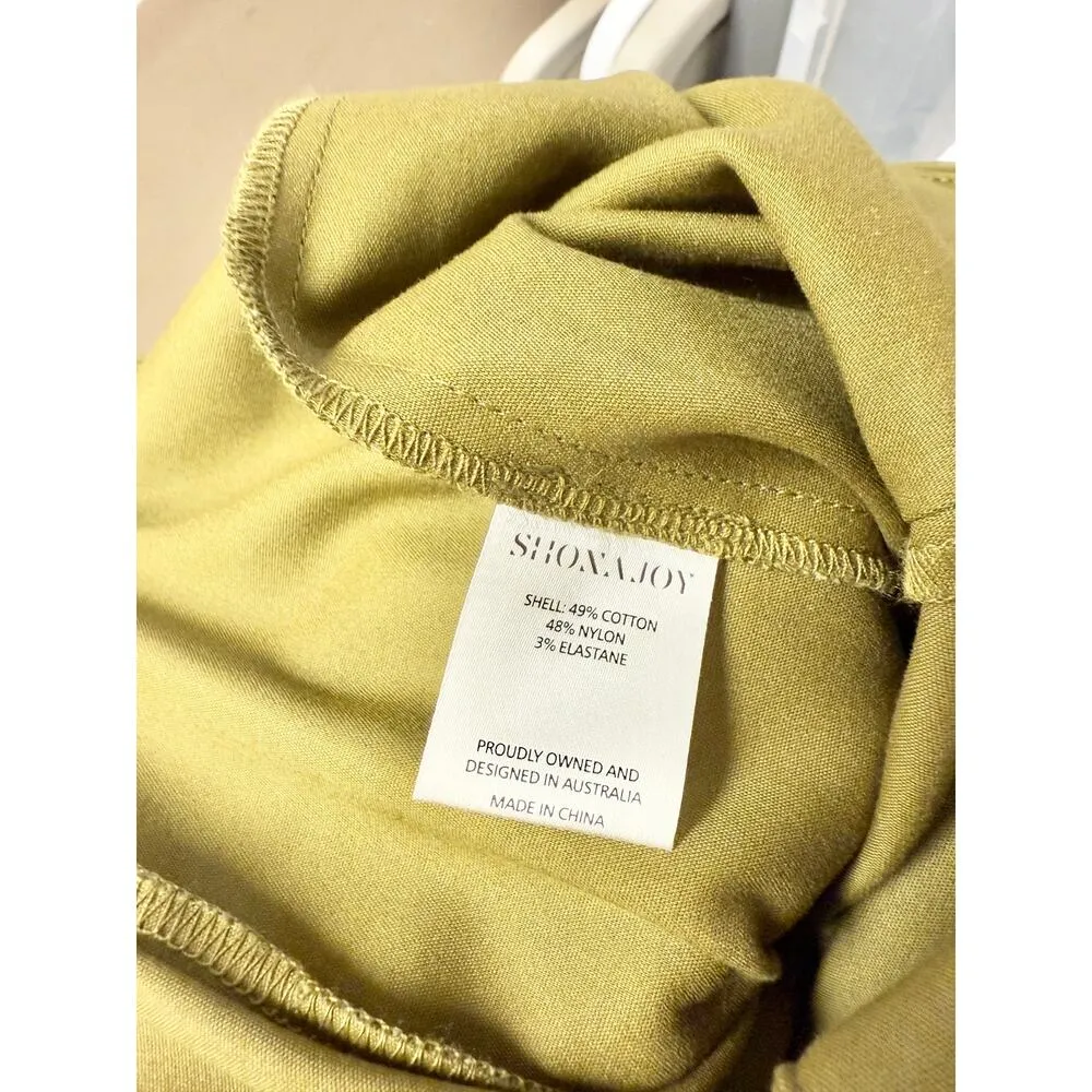 Shona Joy Lani Twill High Waisted Boot Cut Flared Pants Army Green Womens US 6 - Image 5