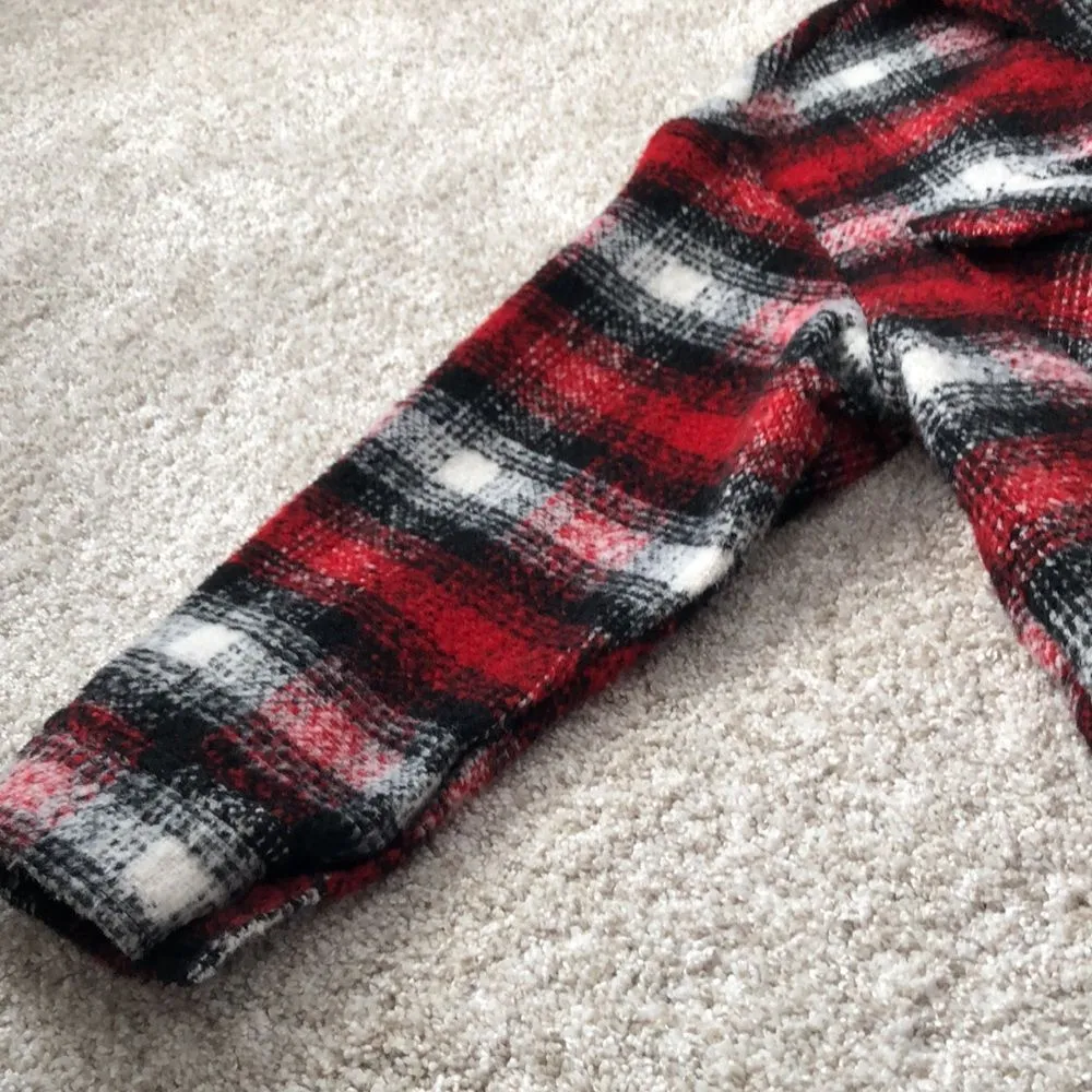 Zara flannel plaid jacket coat, size medium, big pockets - Image 12