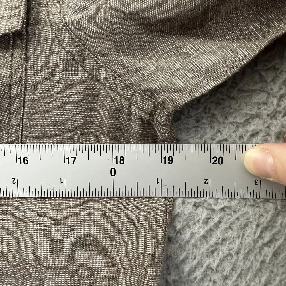 Tommy Bahama 100% Linen Dress Shirt Dress Beach Travel Lagenlook Coastal Women S - Image 6