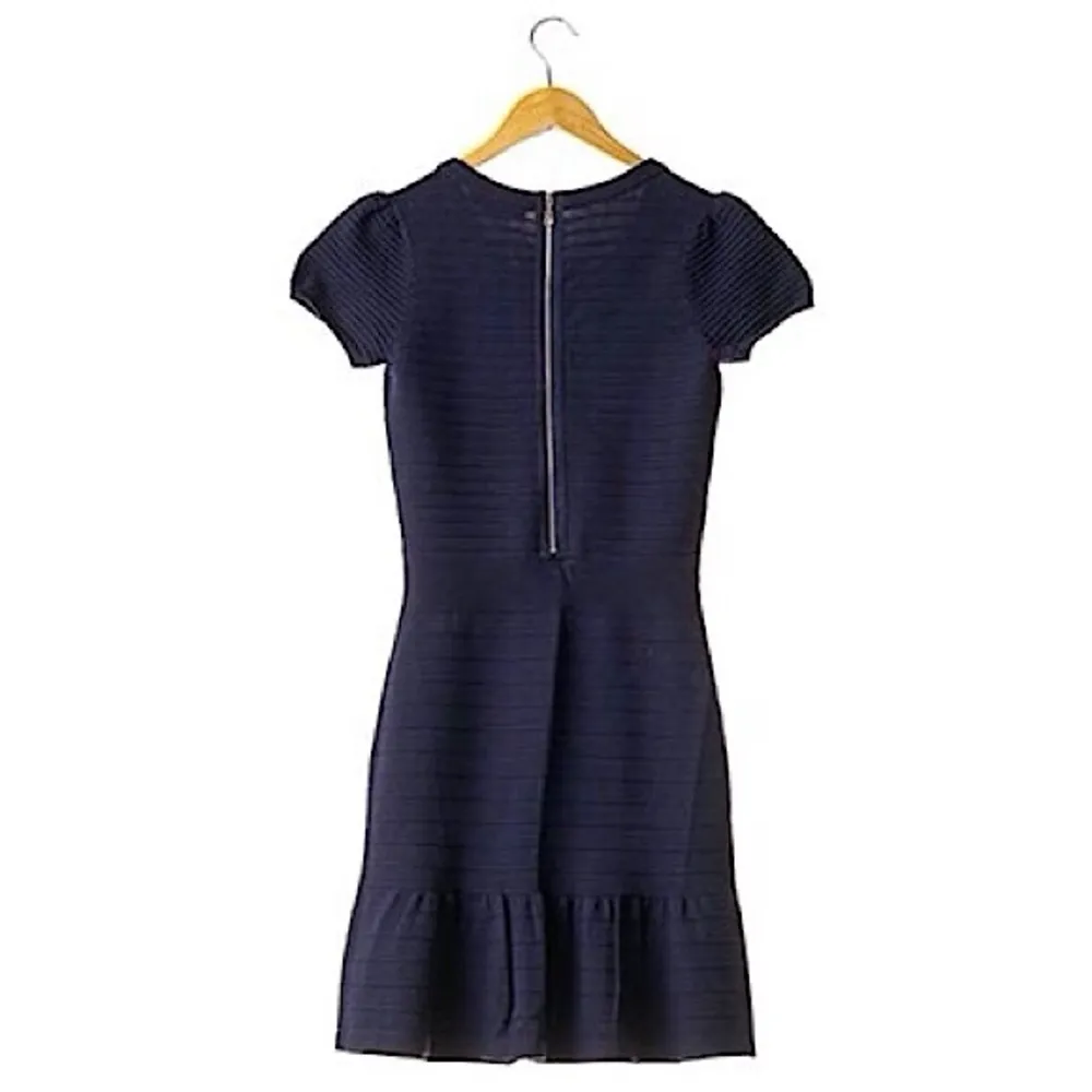 Sandro Blue Knit Flare Hem Dress - Image 2
