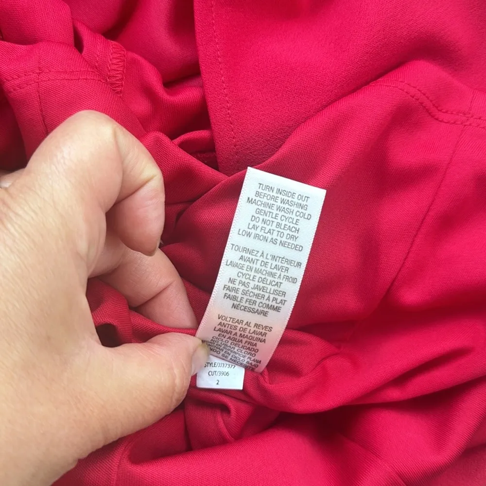 Julia Jordan Pleated Cap Sleeve Dress Red 14 - Image 7