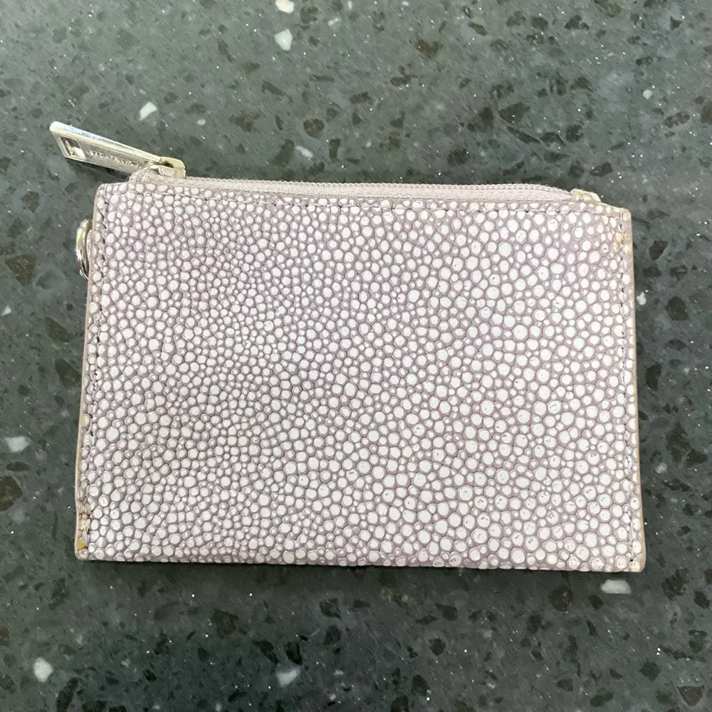 Michael kors textured leather chain wallet wristlet card case lavender lilac Purple - Image 2