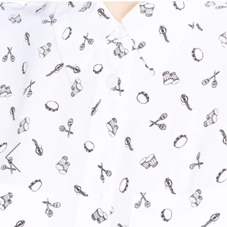 Equipment Femme Slim Signature sleeveless silk instrument print button down - Image 3