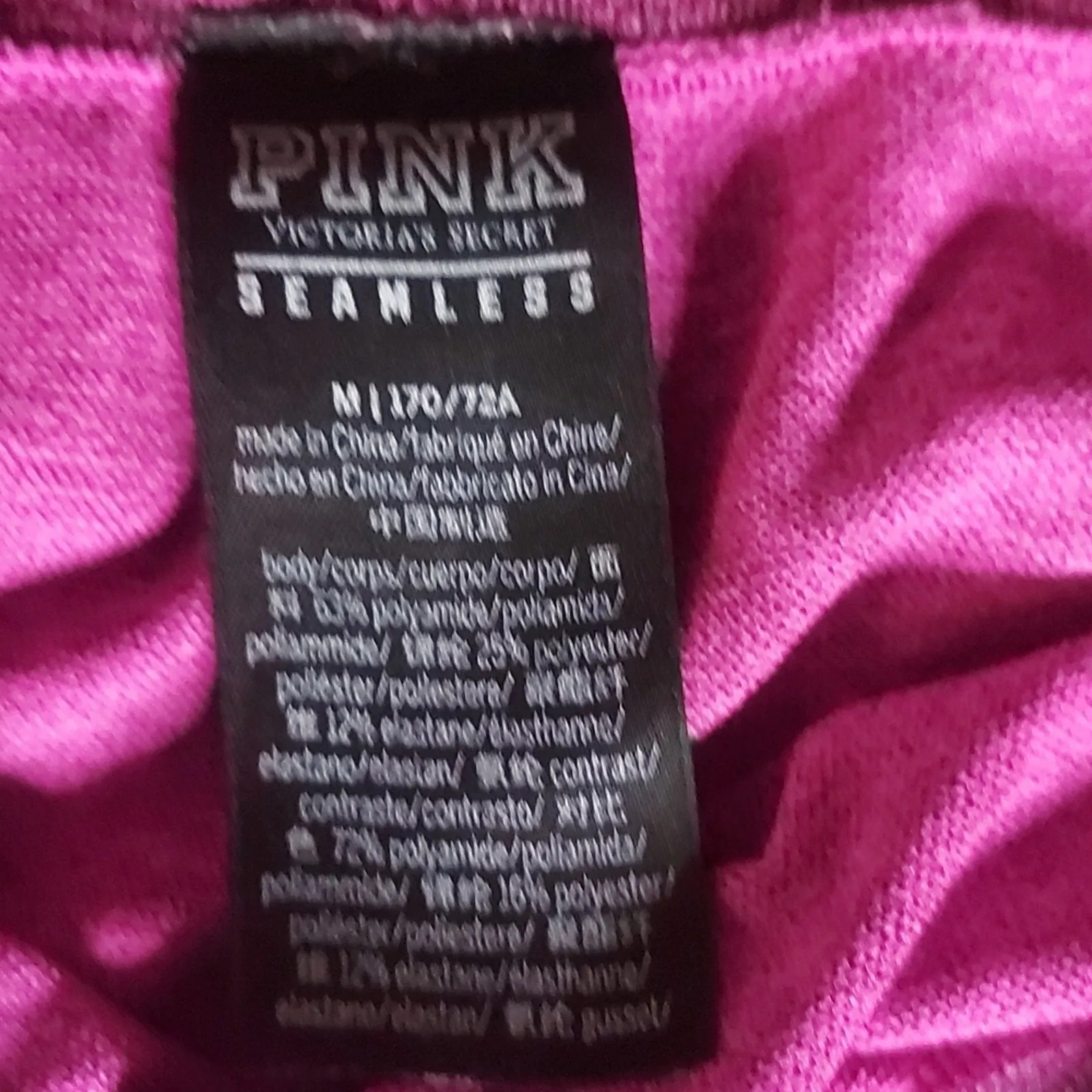 Pink Victoria Secret Two Tone Seamless Workout Leggings M Athleisure Activewear - Image 7