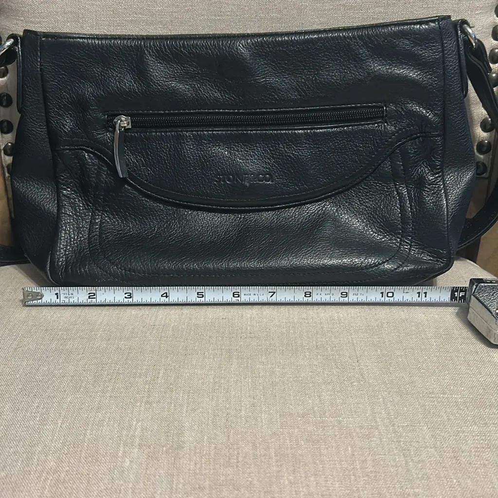 Stone & Co. Black Leather Shoulder Bag - Image 9