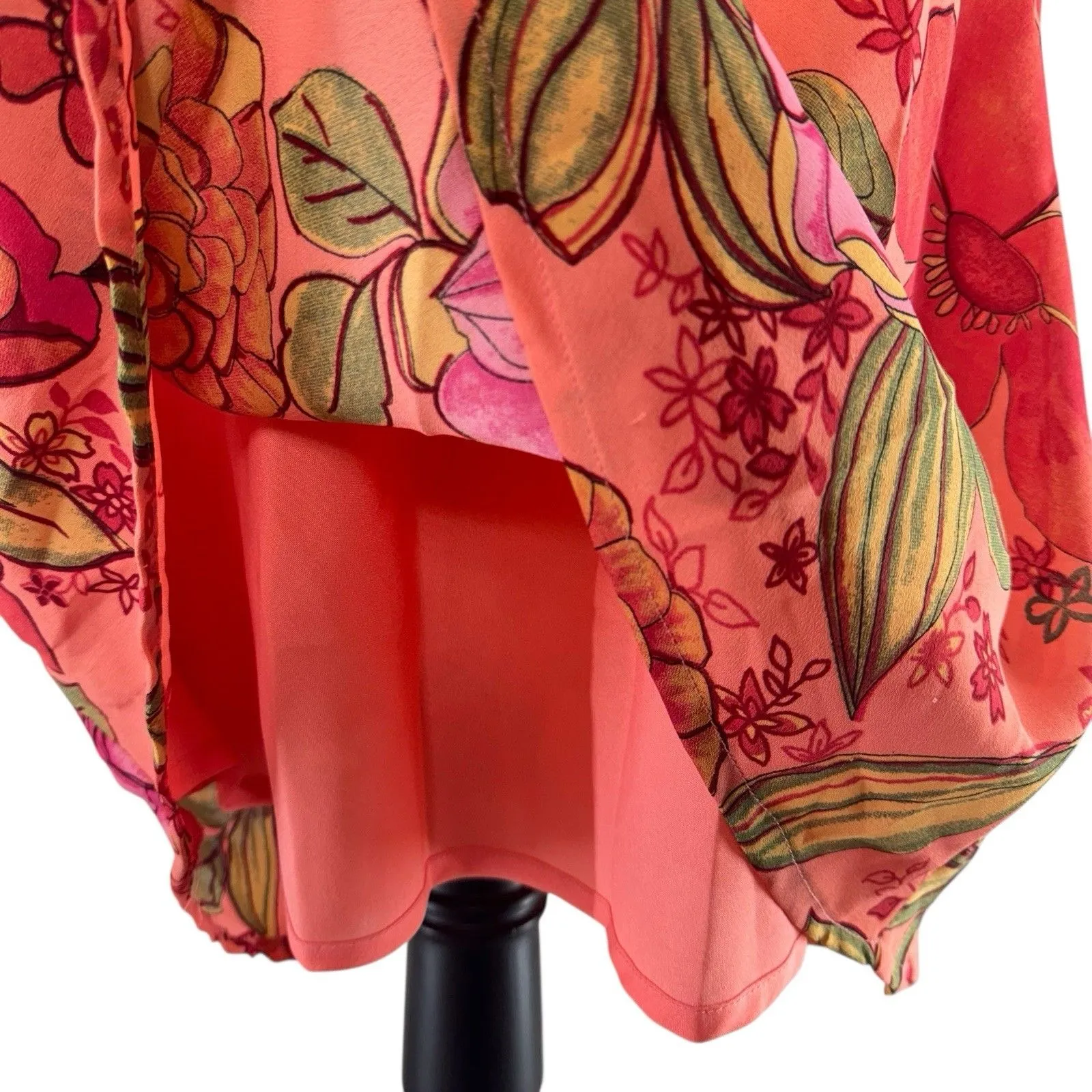 Vintage Sheer Midi Slip Dress Size 10 Babydoll Empire Floral Fairy Milkmaid Y2K - Image 5