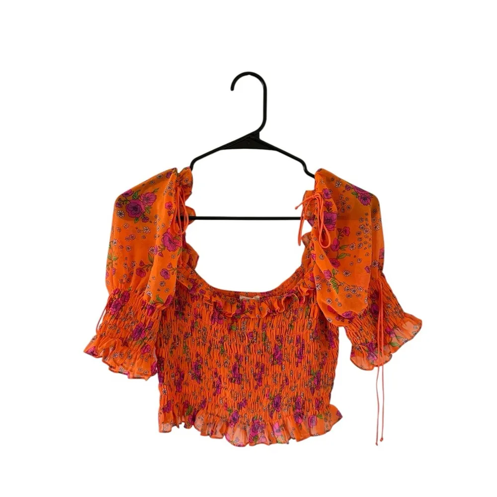 For Love & Lemons Peony Smocked Blouse - Image 8