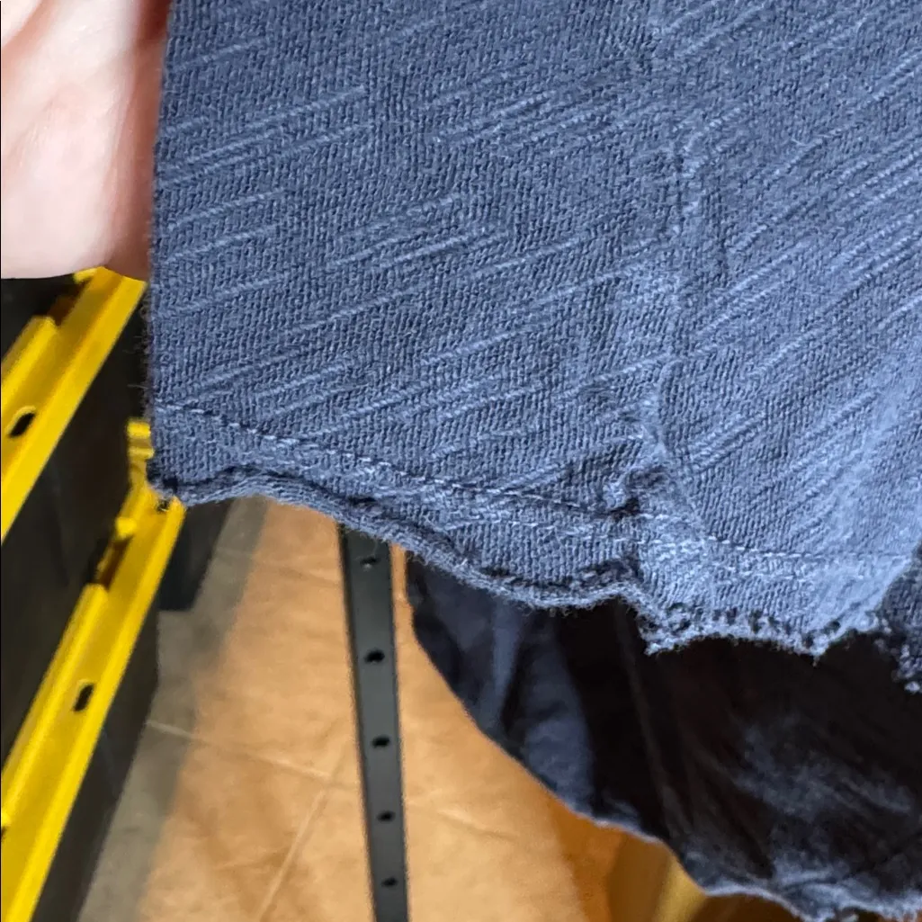 WILT Midnight Blue Cotton Slub Tulip Open Back Short Sleeve Tee Size Medium - Image 8