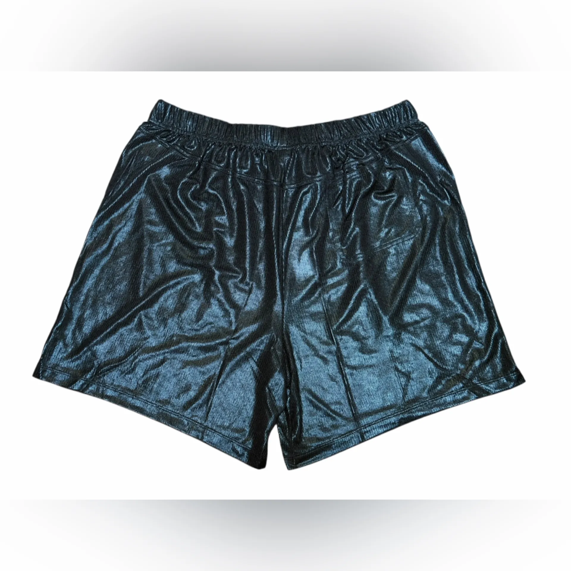 NEW Savage X Fenty Chain Reaction Metallic Black Basketball Shorts Streetwear L Size L - Image 7