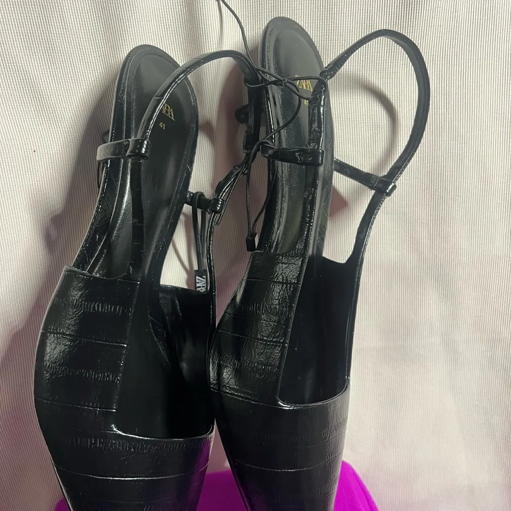 Zara Sleek Black Women's Heels - Image 5