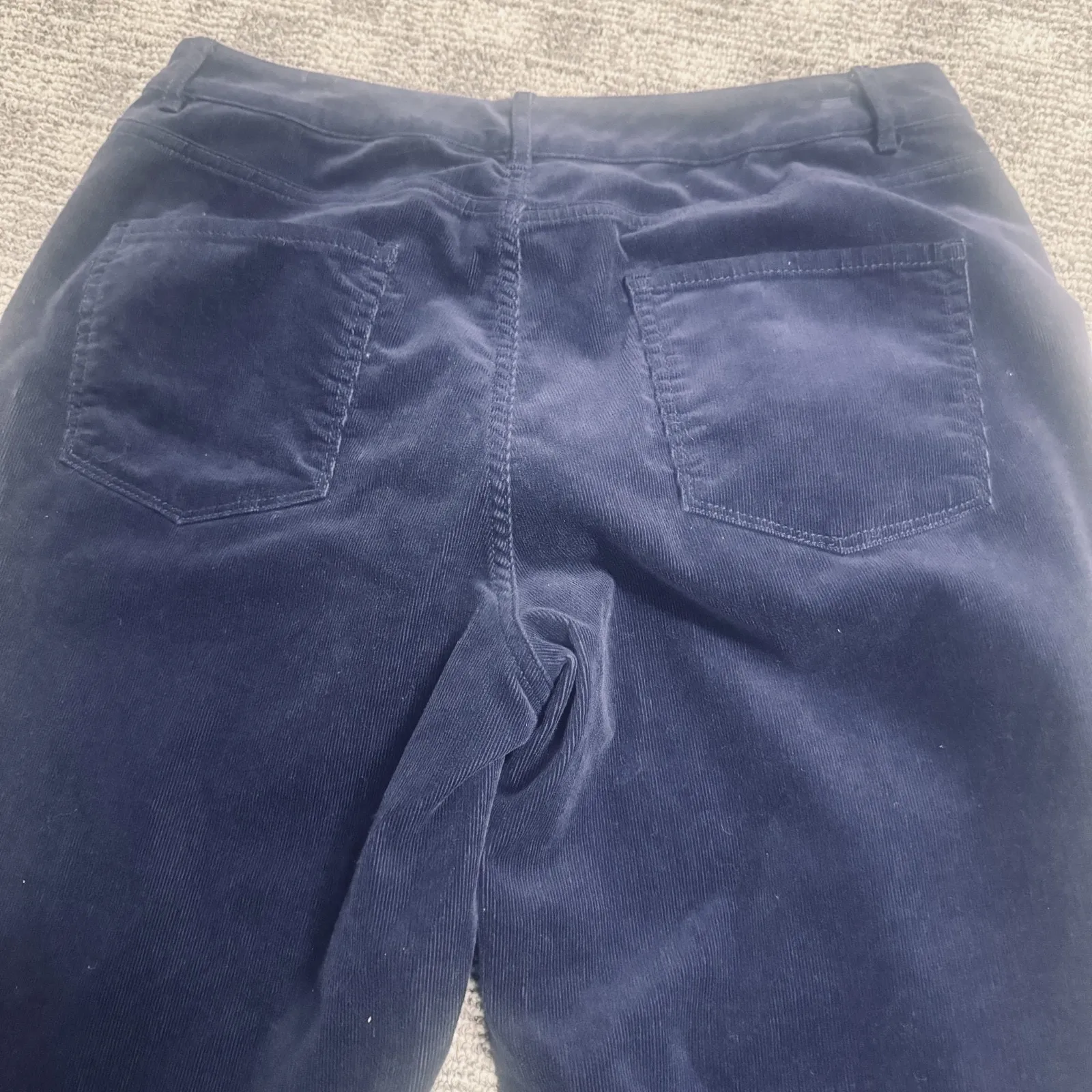 Coldwater Creek Natural Fit Corduroy Pants Navy Blue straight leg jeans sz 10 - Image 4