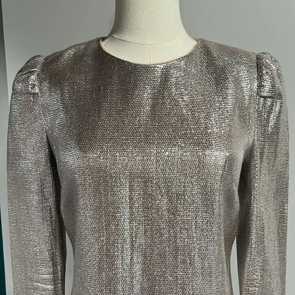 MSRP: $445 - Rachel Zoe Silver Metallic Millie Dress size 2 RTR - Image 14