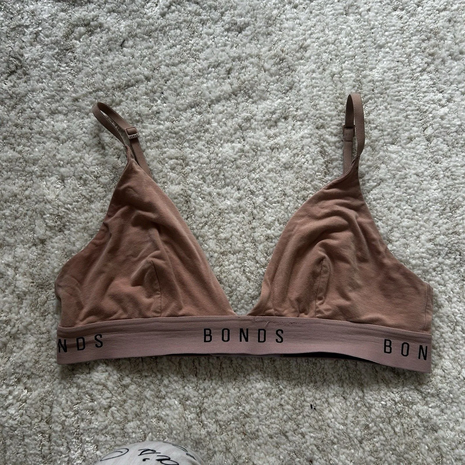 Nude Bonds Original Wireless Bralette sz XS Tan - Image 2