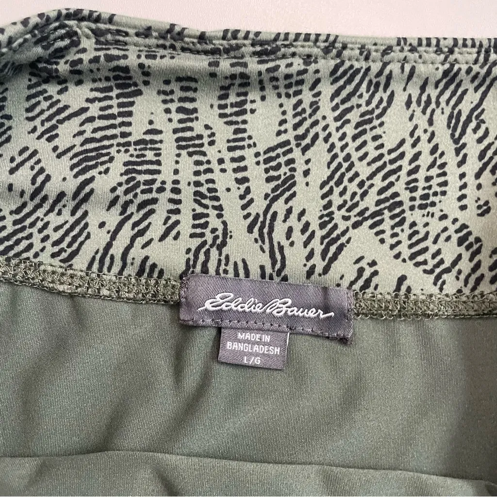 Eddie Bauer Skirt Athletic Pickleball Tennis Beach Travel Lounge Green Black - Image 2