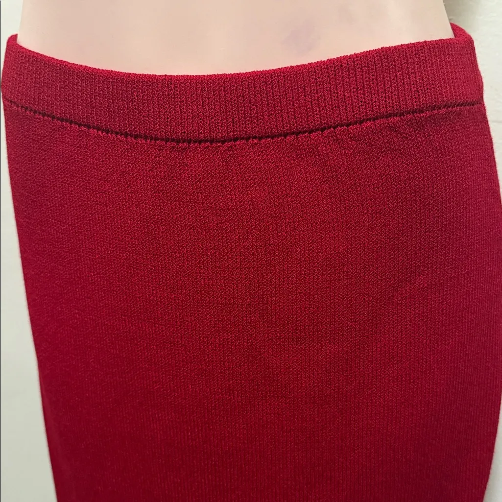 St. John Evening by Marie Gray woman long red skirt with side slit size 8 - Image 2