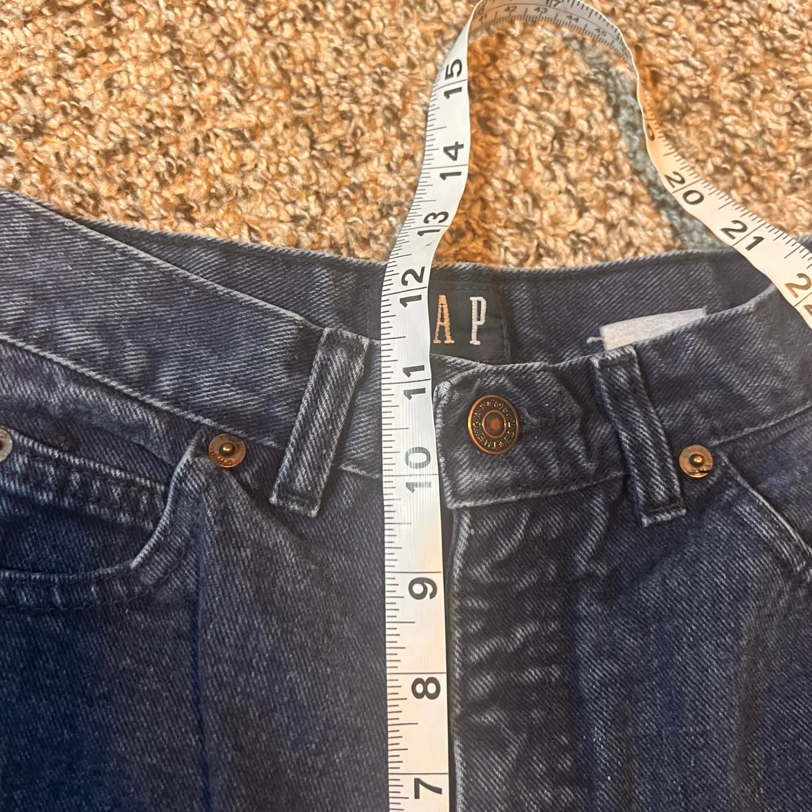 GAP Women's‎ High Waisted Vintage Jeans Dark Wash Classic Denim Pants Casual - Image 4