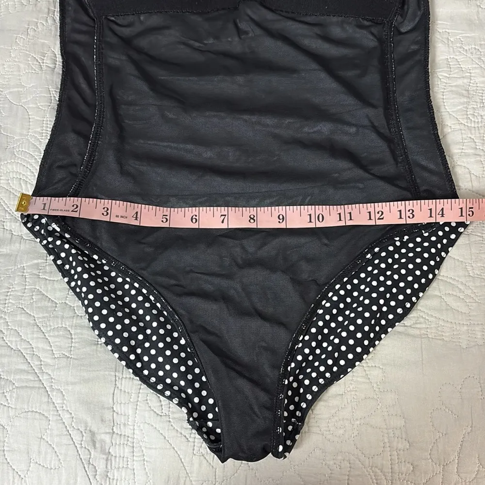Niptuck Multi Fit Cup One Piece Swimsuit Black White Polka Dot Size 8 - Image 14