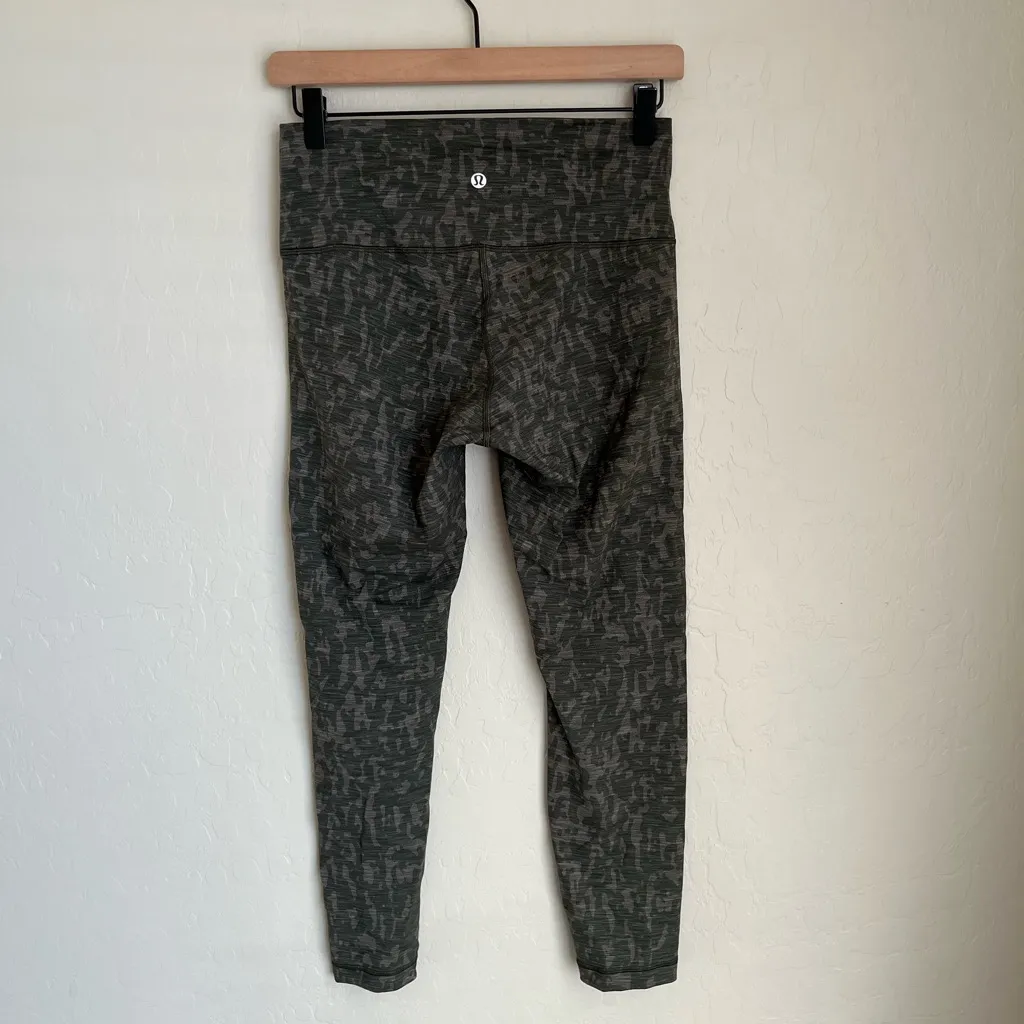 Lululemon  Wunder Train High Rise Tights Leggings Heathered Bronze Green Olive - Image 4