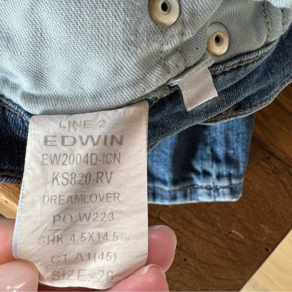 Edwin Jamie Boyfriend Dreamlover Light Wash Blue Jeans Anthropologie Size 26 - Image 5