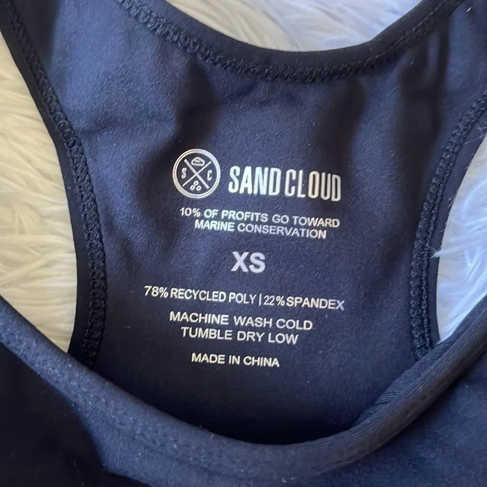 Sand Cloud Women’s Eco Raceback Sport Bra in black size XS - Image 5