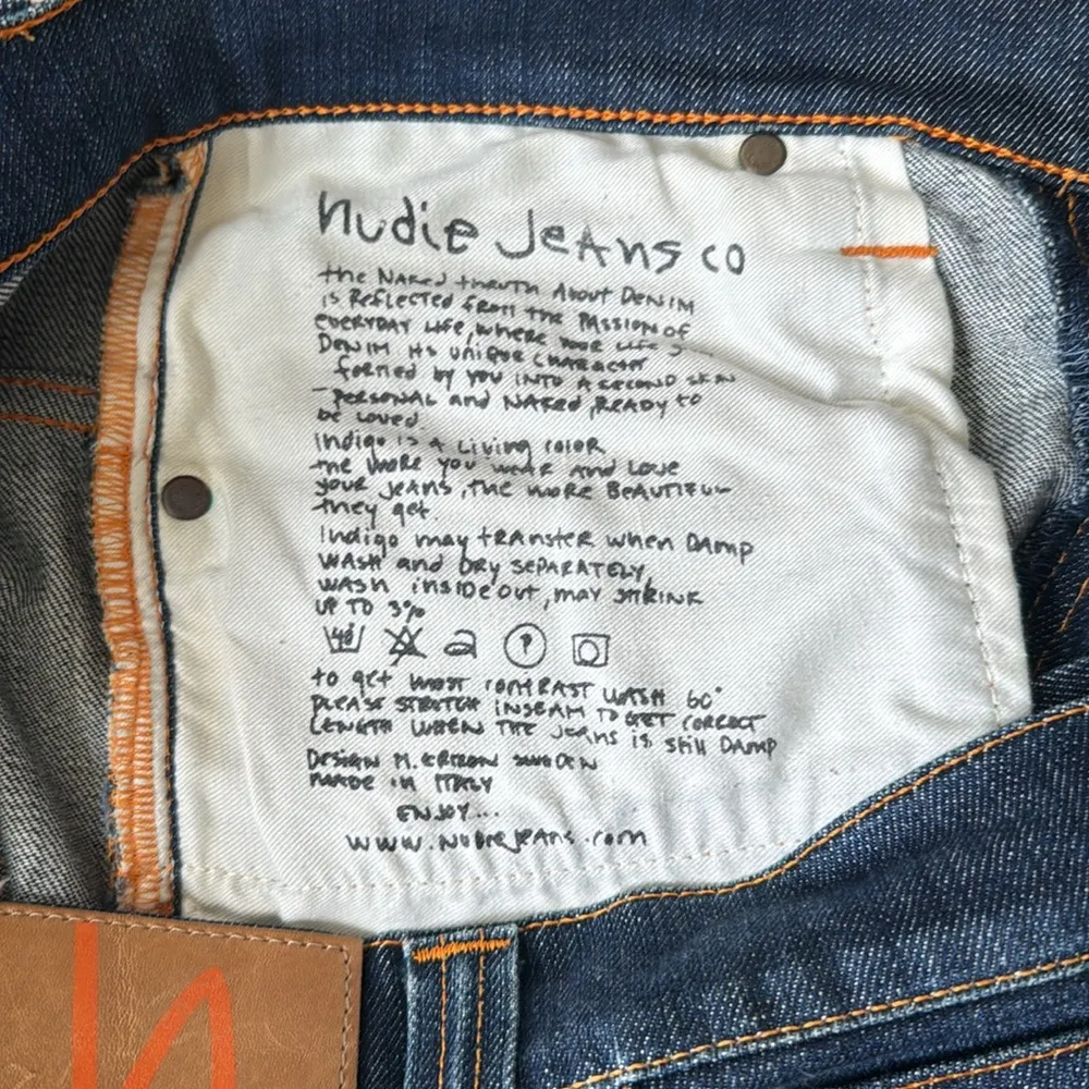 Japanese brand Nudie Jeans Slim Jim Vintage Mens Denim Pants Jeans Size 30 Blue - Image 10