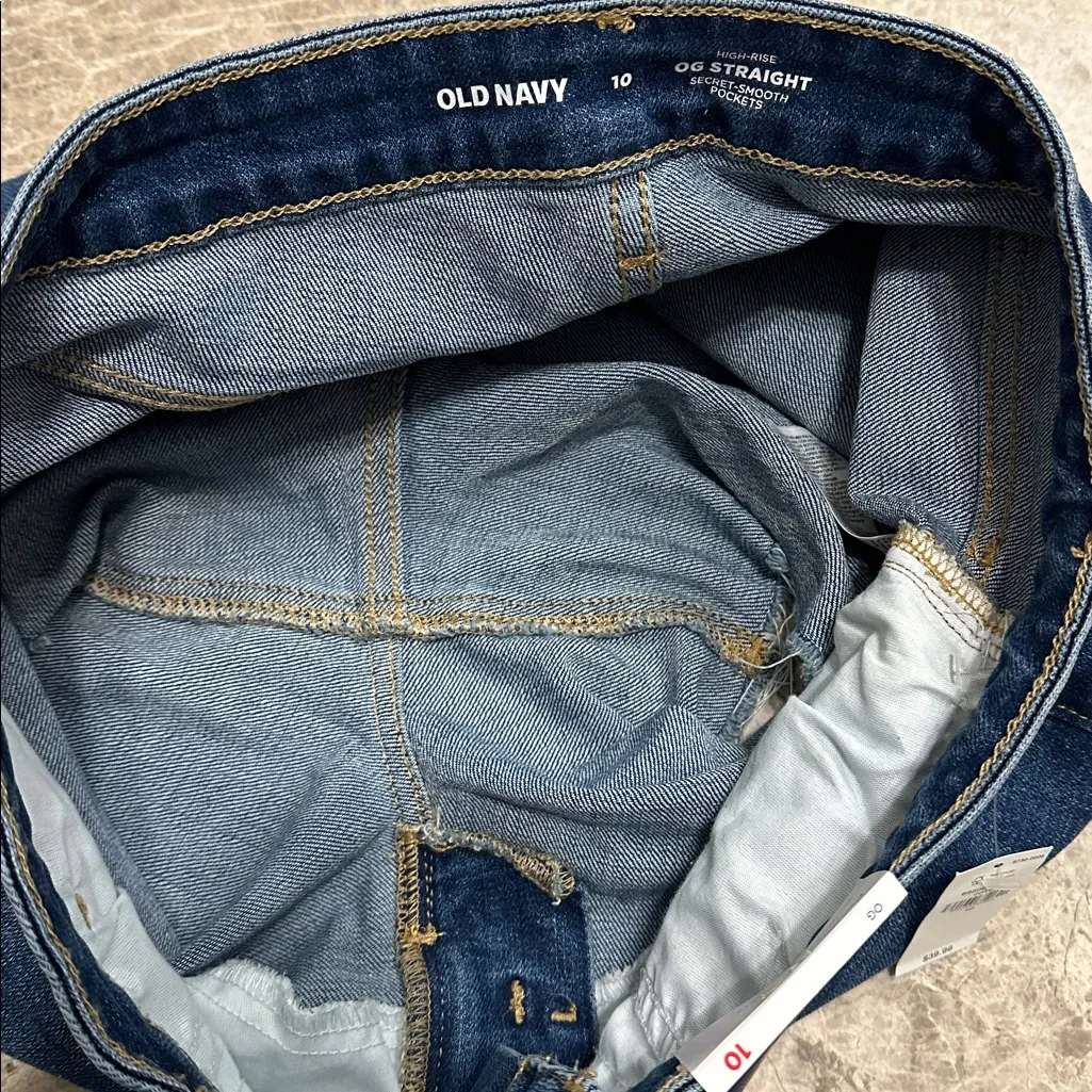 Old Navy OG High Rise Cut Off Jean Shorts Straight NEW 5” Inseam Size 10 - Image 10