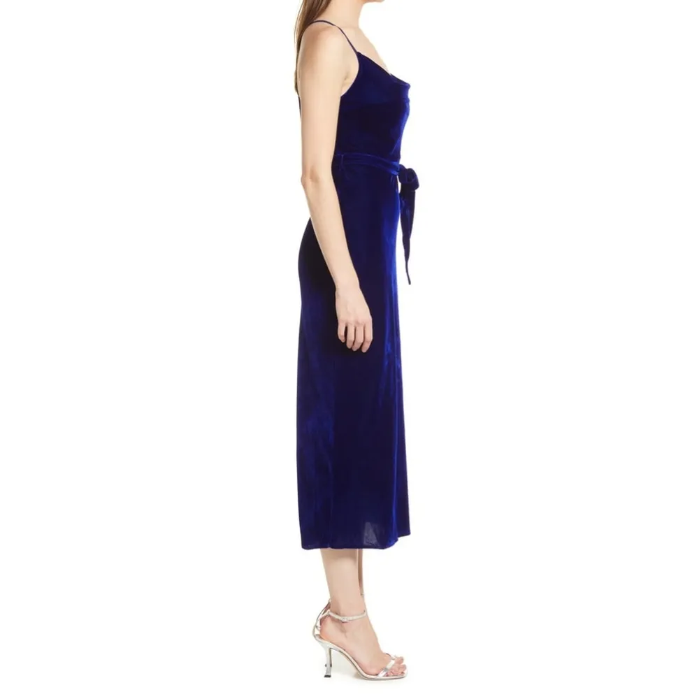 Adelyn Rae Zana Velvet Cowl Neck Slip Dress Size M - Image 9