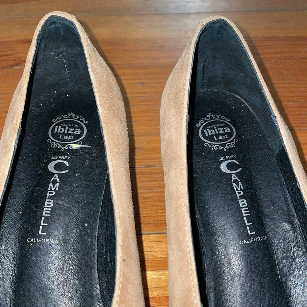 Jeffrey Campbell Handmade Ibiza Last Tan Suede Leather Pump Shoes Womens Size 9 - Image 2