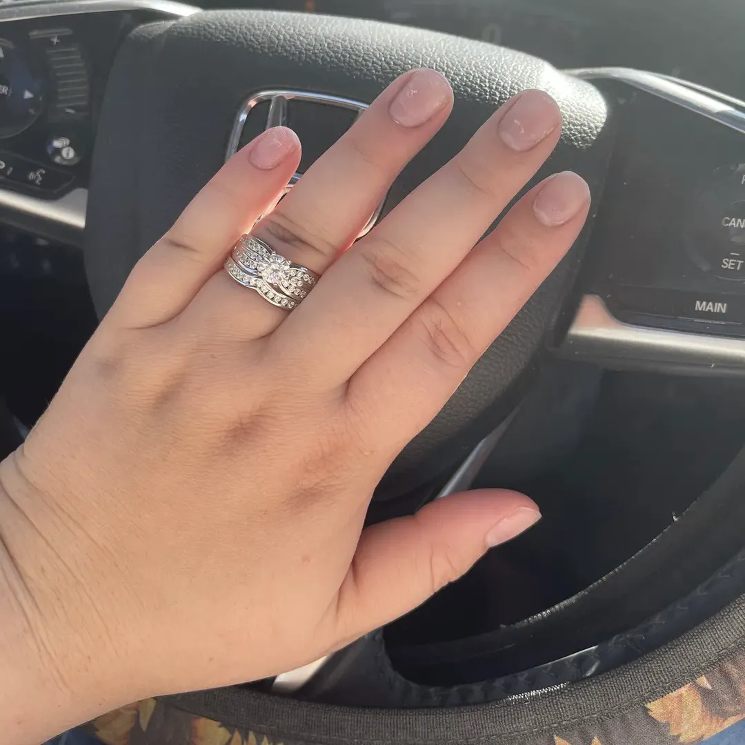 SIZE 7 925  Elegant Engagement Set CZ Ring - Image 6