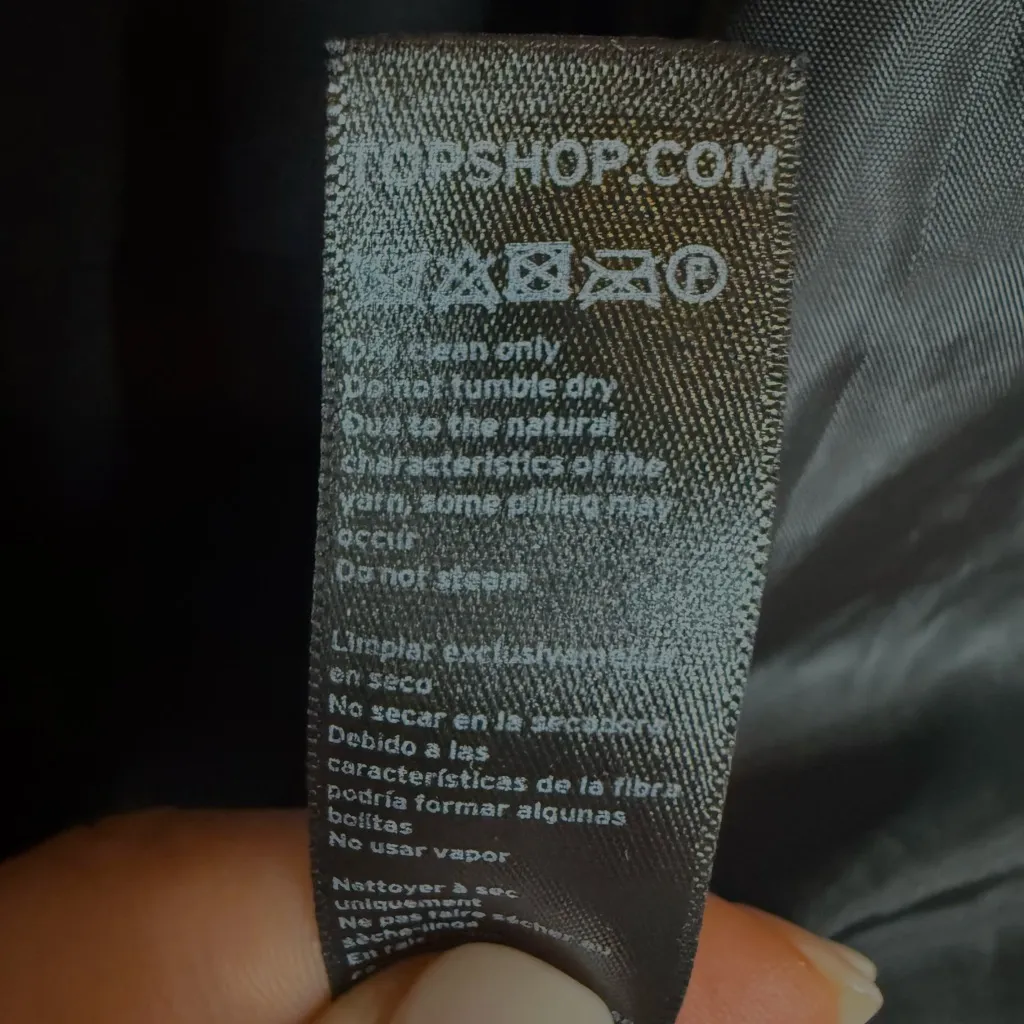 TOPSHOP “Molly” Longline Sleeveless Blazer Vest Black Size 2 (UK 6 / EU 34) - Image 9