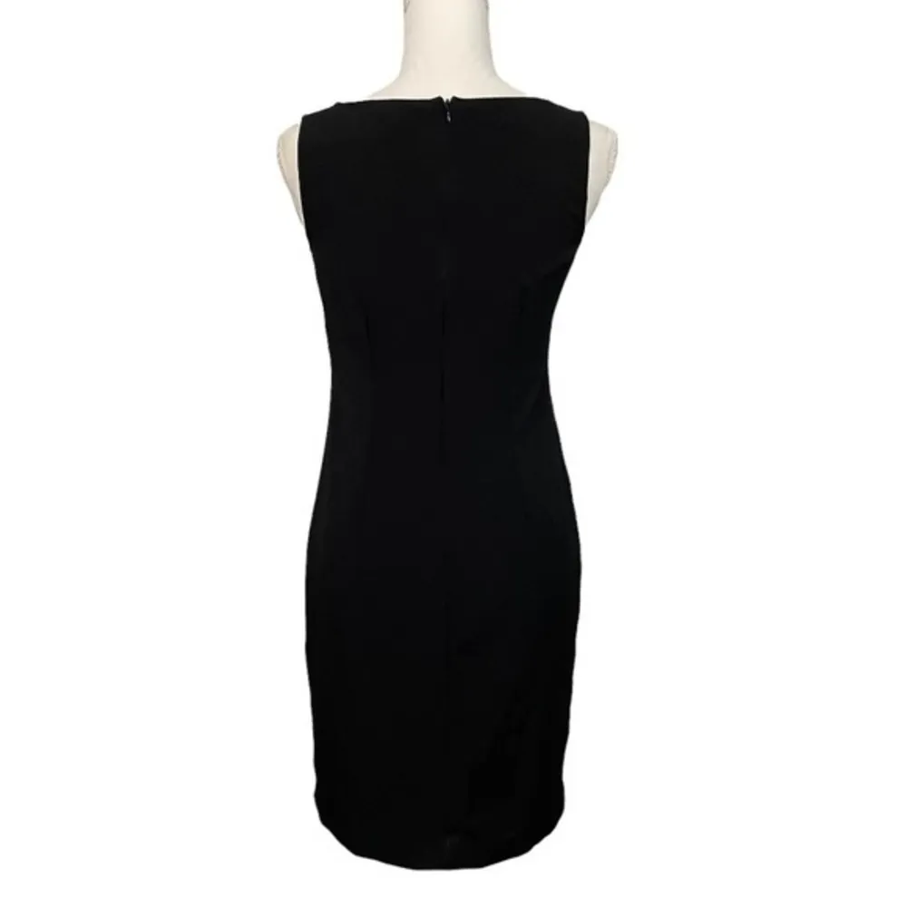 NWT Solid Black Sheath Dress Pencil Bodycon Fitted New Officewear - Image 2
