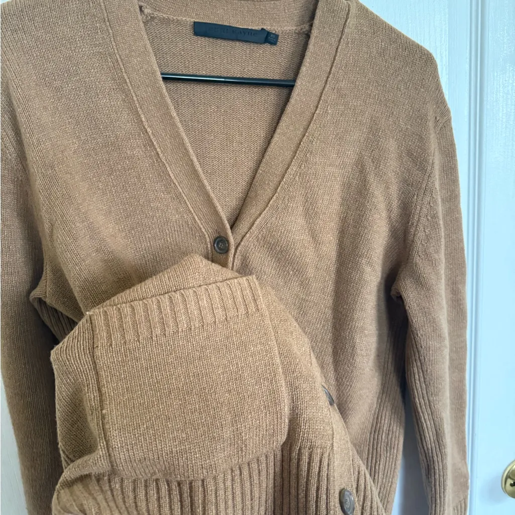 Jenni Kayne Everyday Wool Blend Cardigan in Brown - Image 6