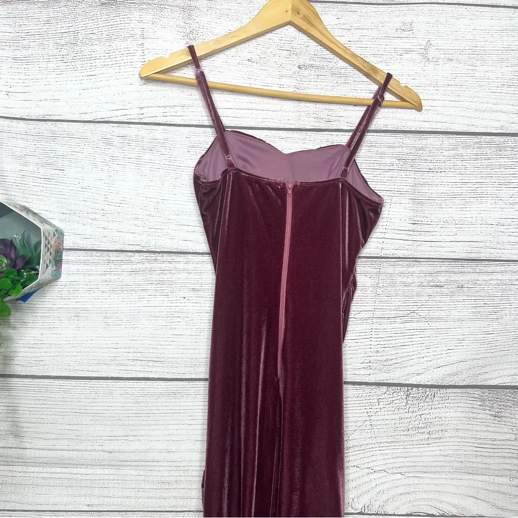 Madrag Pink Velvet Draped Front Bodycon Mini Dress Size Small Valentine’s Day - Image 7