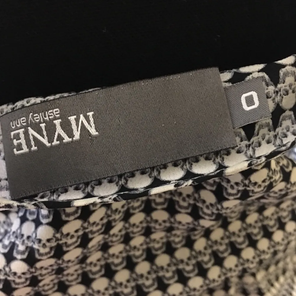 Myne Silk black and white houndstooth skull skater dress size 0 - Image 7