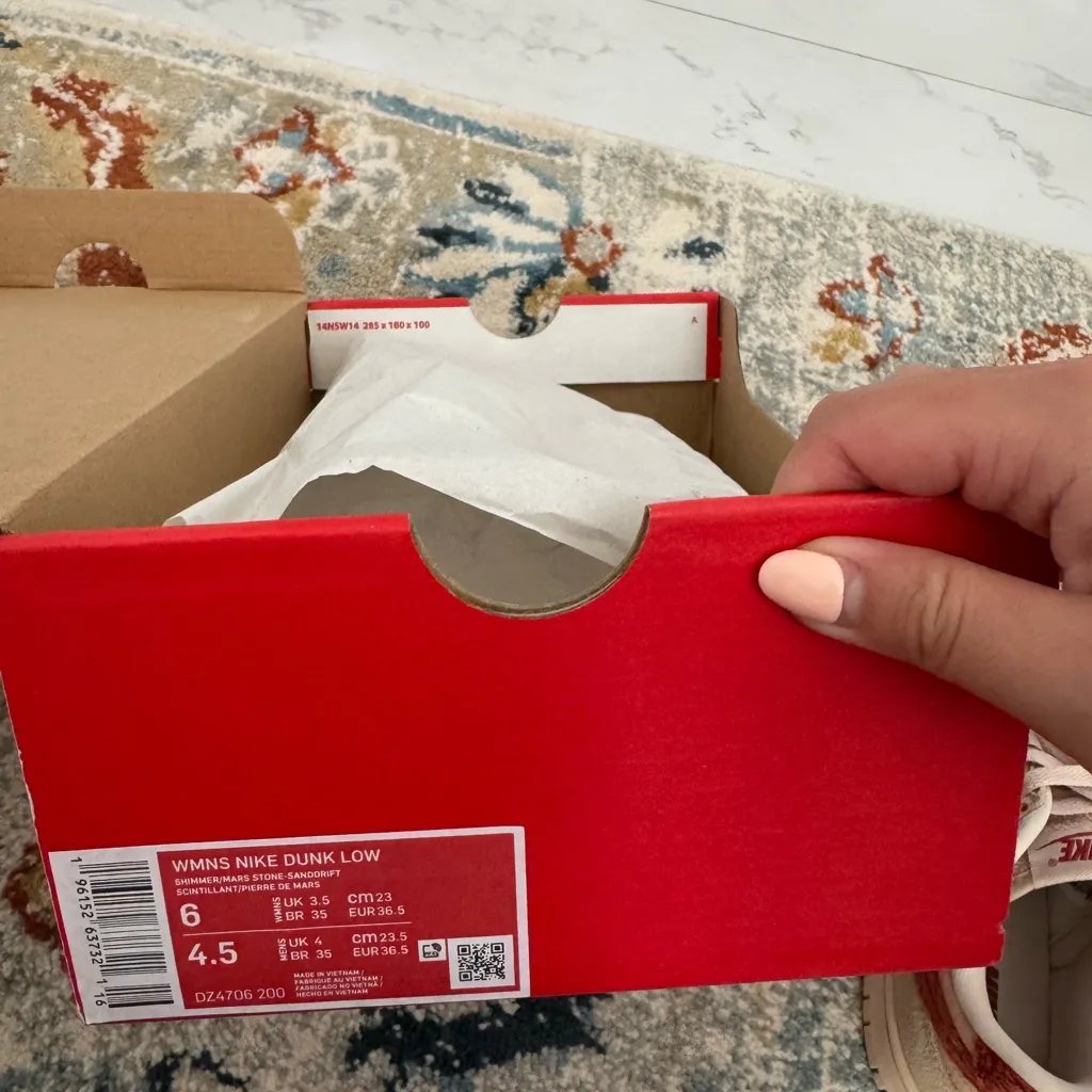 Nike Dunk Low Terry Swoosh Women’s Size 6 - Image 6