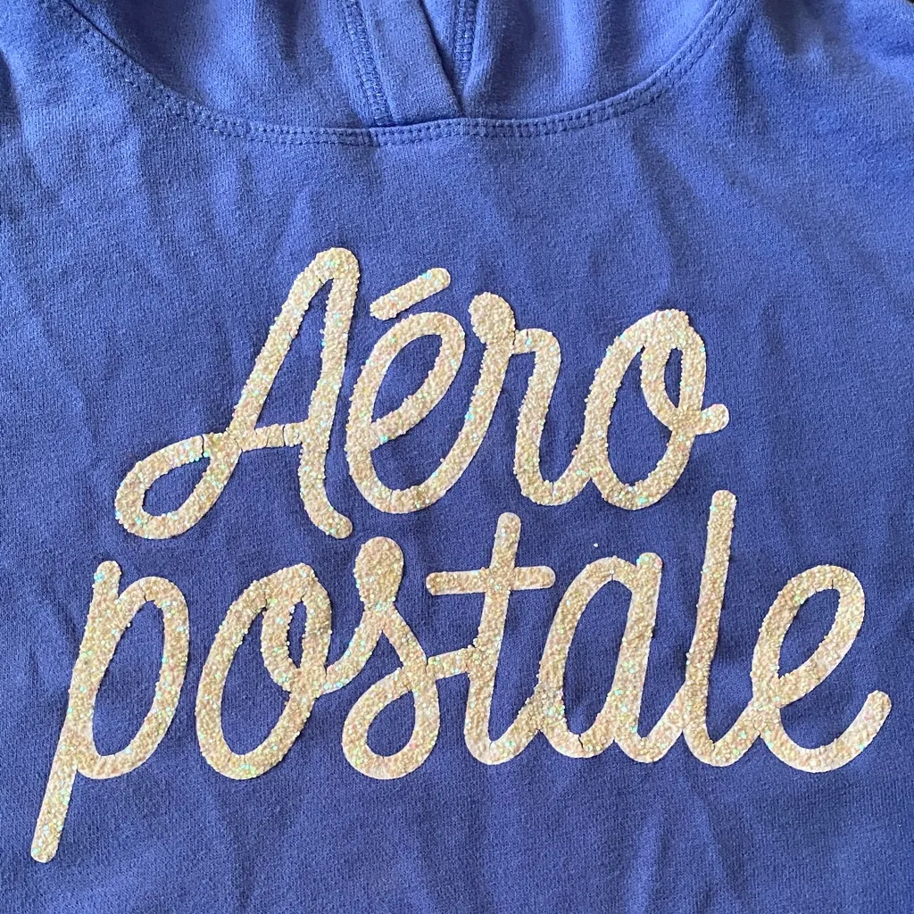 Aeropostale Blue Hoodie with Logo - Image 2