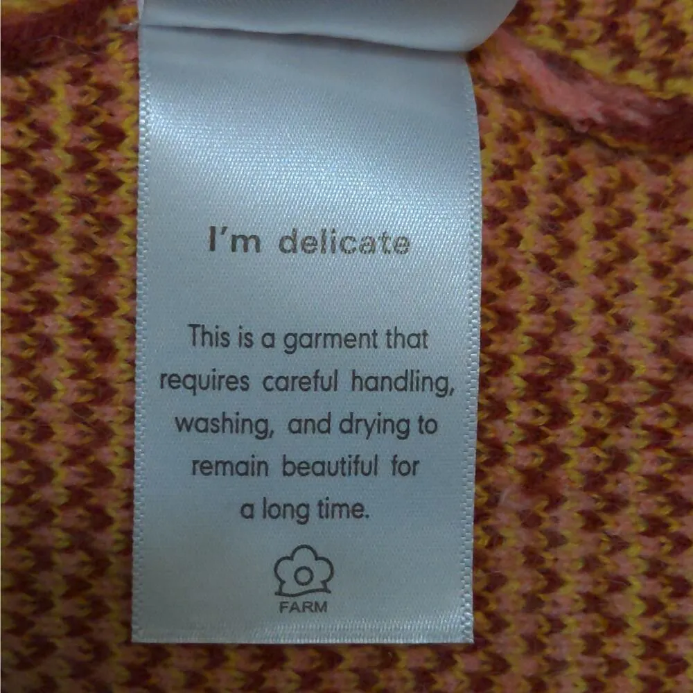 FARM Rio Burgundy Toucanissimo Belted Cardigan Long Sleeve Open Front XS New - Image 10