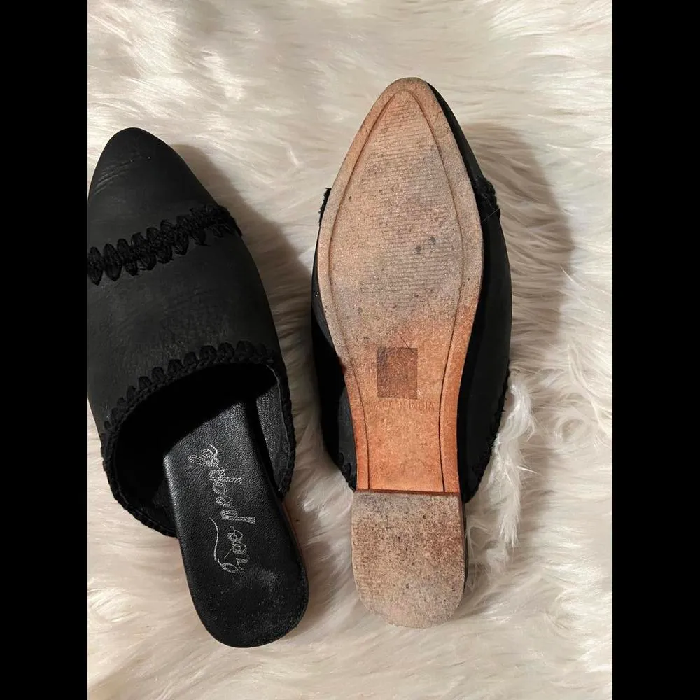 Free People Stylish Black Mules size 38 - Image 3