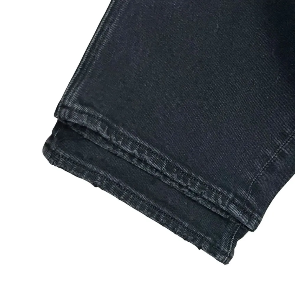 American Eagle Baggy Straight CutOut Super Hi Rise Jean Black Women’s Size 6 S - Image 10