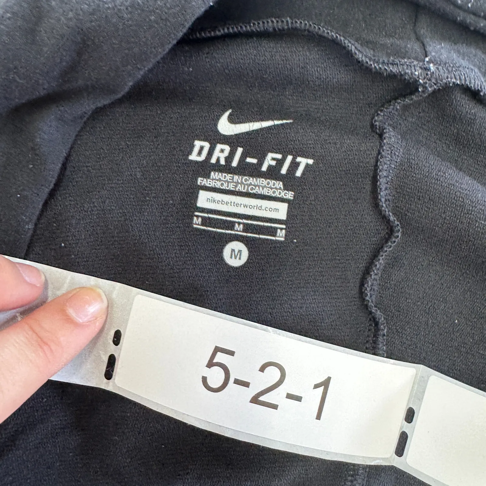 Nike Cardigan Womens Medium Black Dri Fit Twist Wrap Open Pockets‎ - Image 5