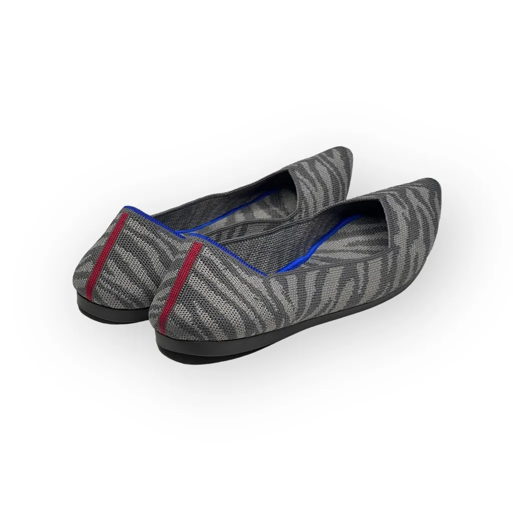 VHTF: Retired Rothy’s ➤ The Point Flats ➤ Grey Zebra Stripe Print ➤ 8M ➤ Sustain - Image 4
