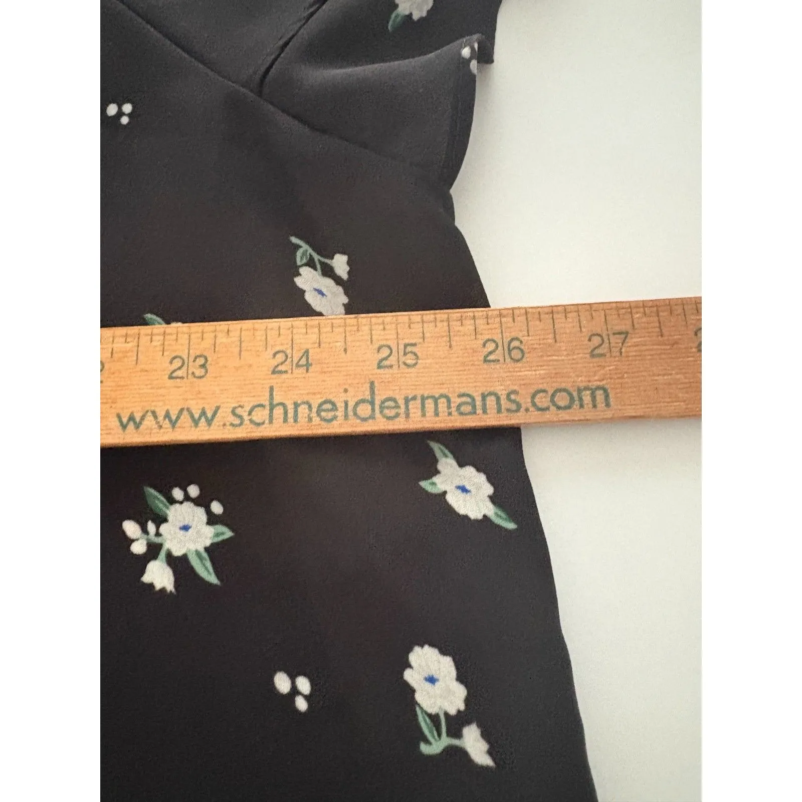 Old Navy Top XXL Black Floral Flutter Sleeve Lightweight Whimsigoth Fairy - Image 12