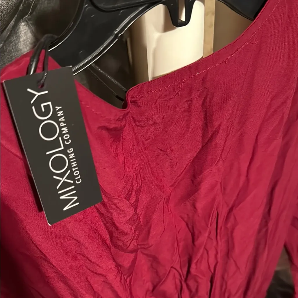 mixology were all pretty girls dress ruched the front ruffle mini medium NWT - Image 9