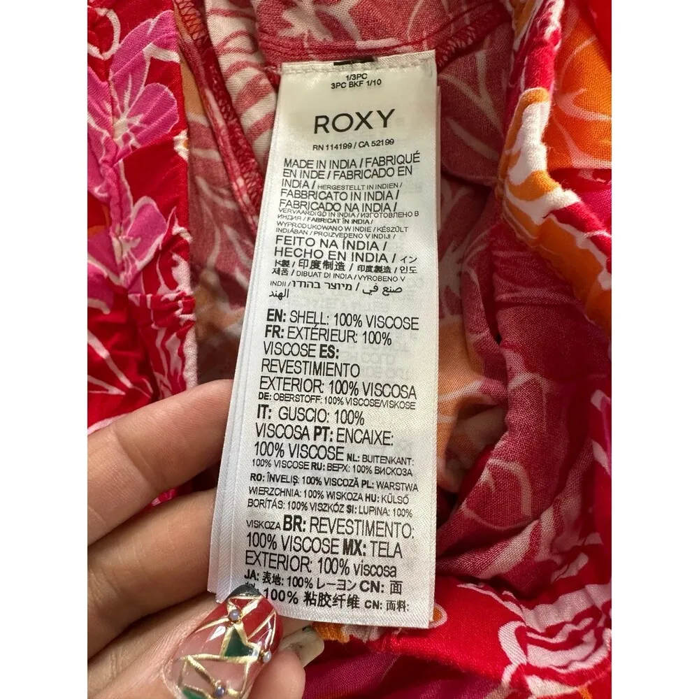 NWOT Roxy Women's Hawaiian Inspired Hibiscus Easy Does It Pull On Shorts M - Image 6