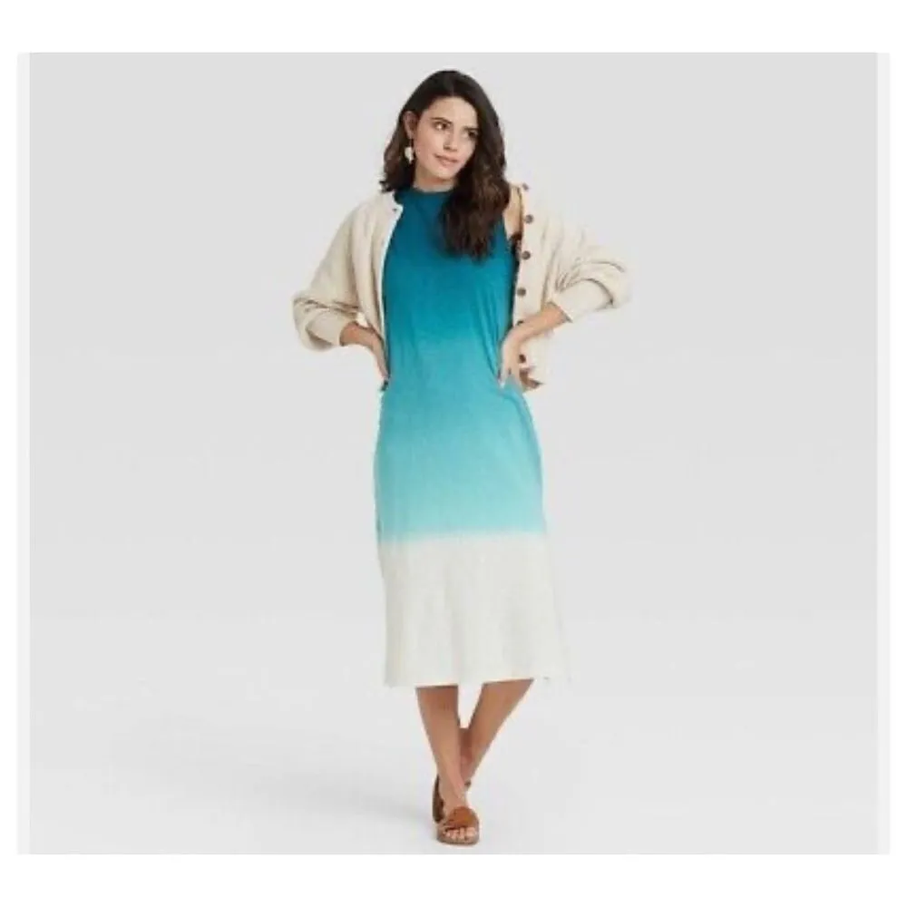 Womens A New Day Dye Dipped Ombre Sleeveless Dress - Sz S - Image 2