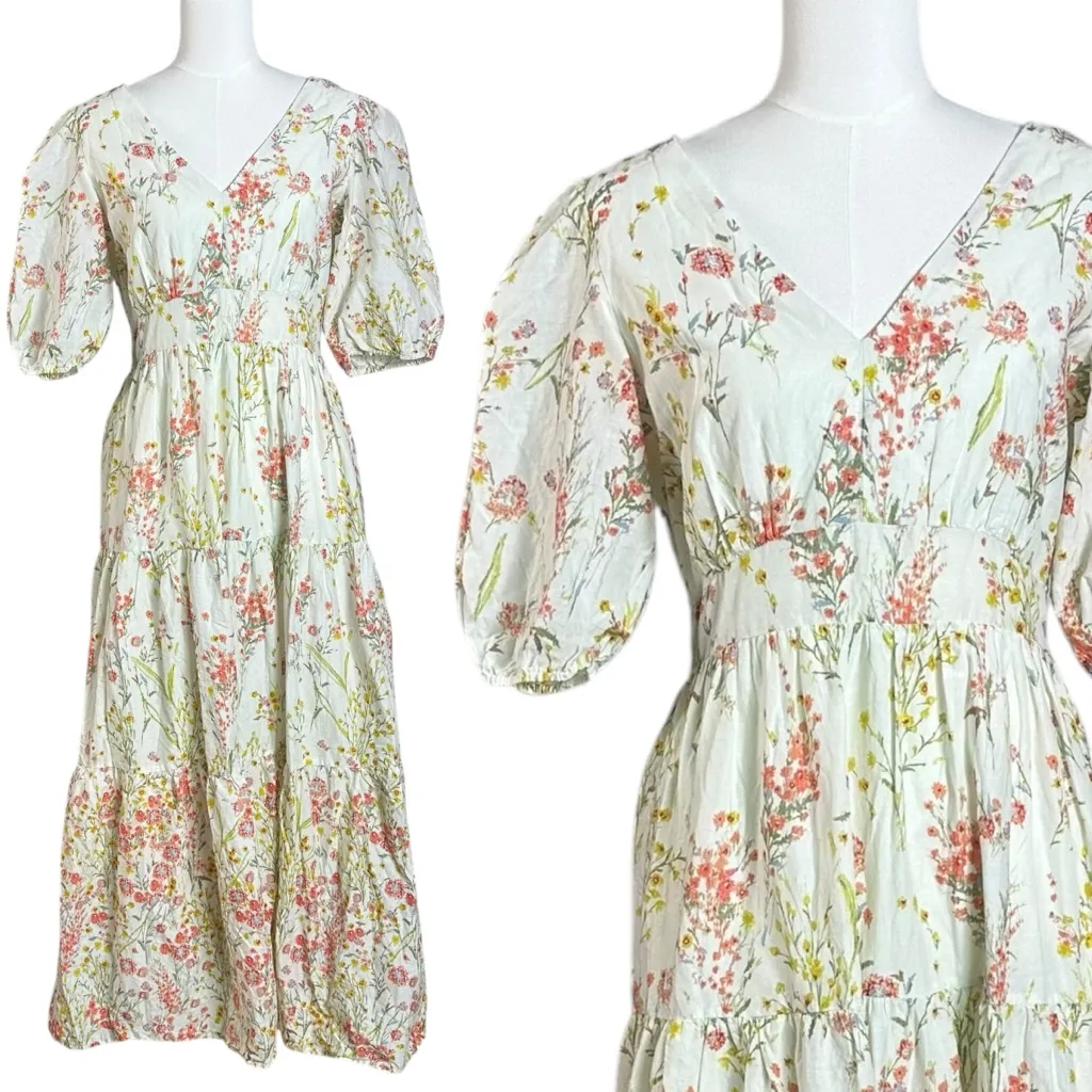 Lauren Ralph Lauren Dainty Ethereal Cottage Floral Cotton Voile Maxi Dress 6 - Image 2