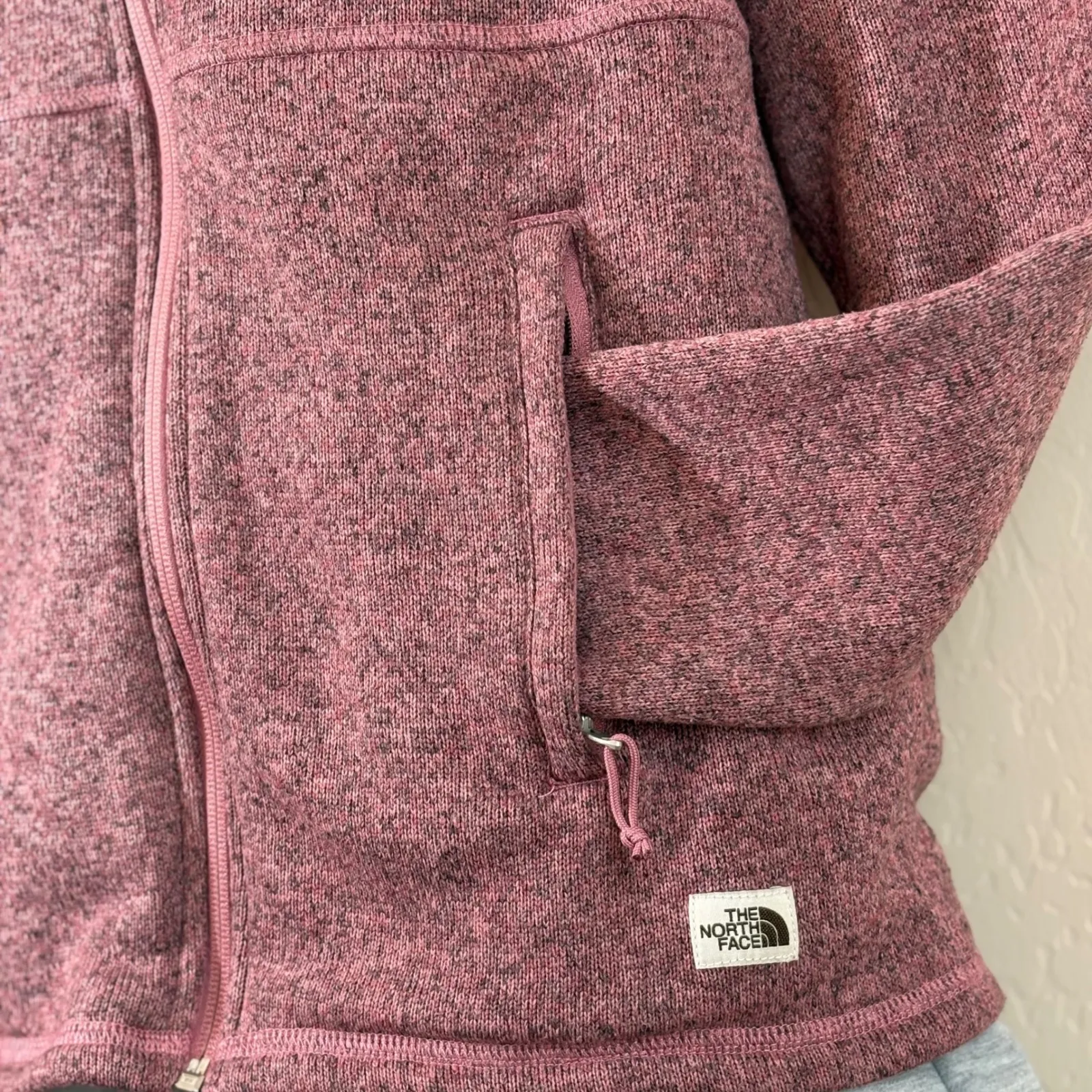 The North Face Womens Crescent Fleece Full‎ Zip Jacket Sweater Pink Size Small - Image 3
